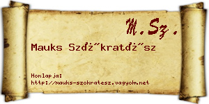 Mauks Szókratész névjegykártya